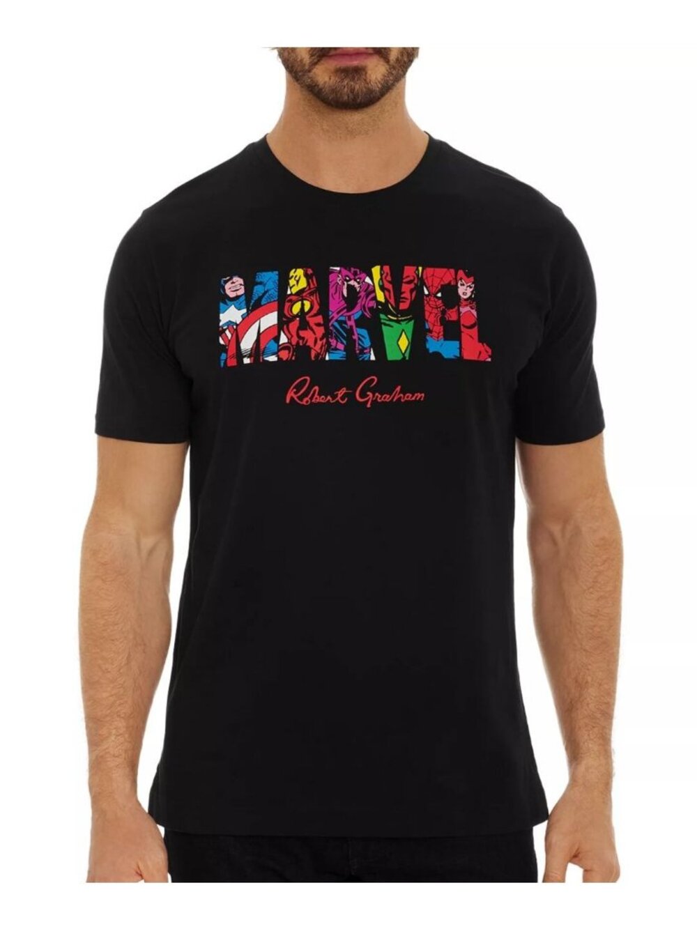 Robert Graham x Marvel Team Up T-Shirt Classic Fit Men's Size 4XL in Black NWT!